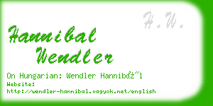 hannibal wendler business card